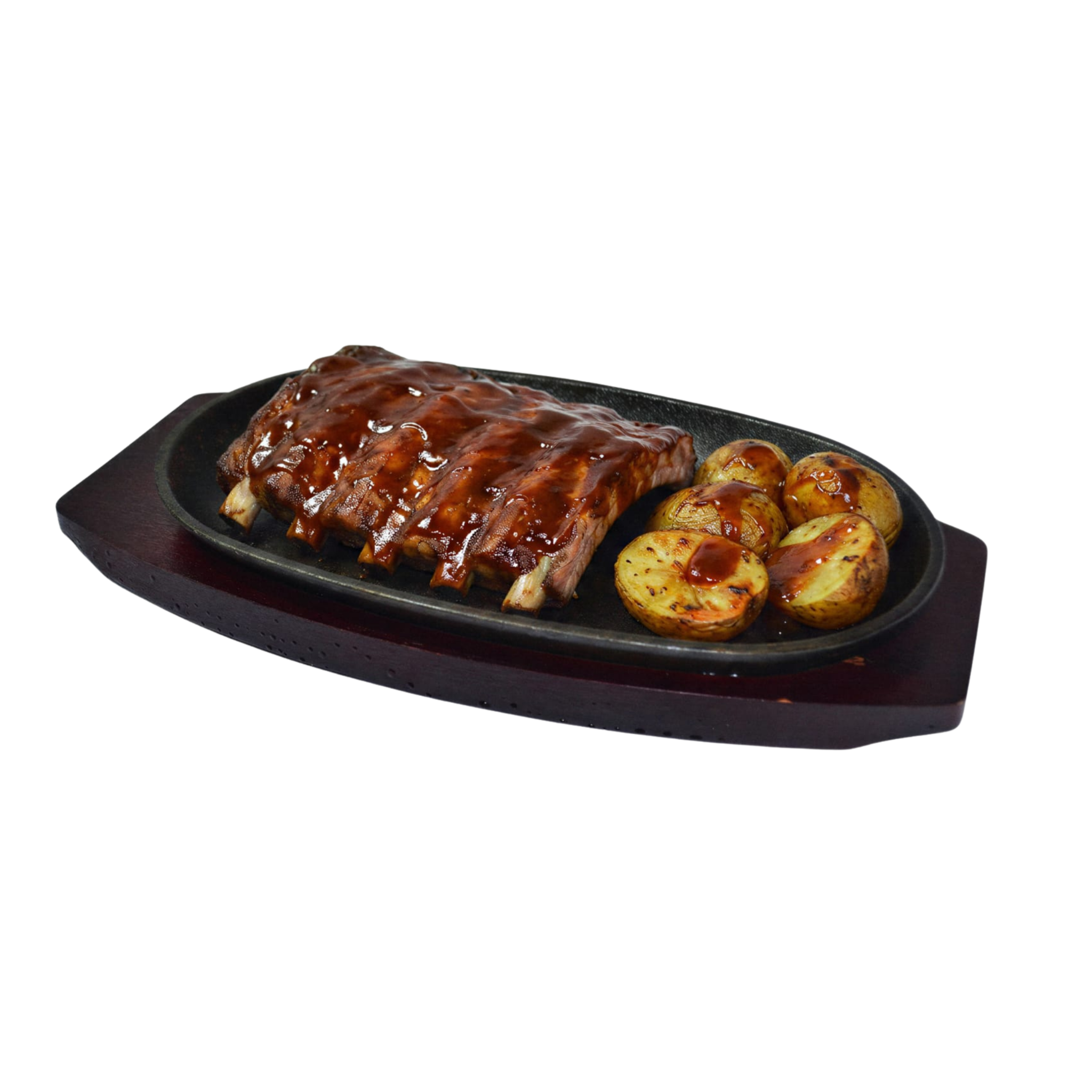 Costillas BBQ con papas
